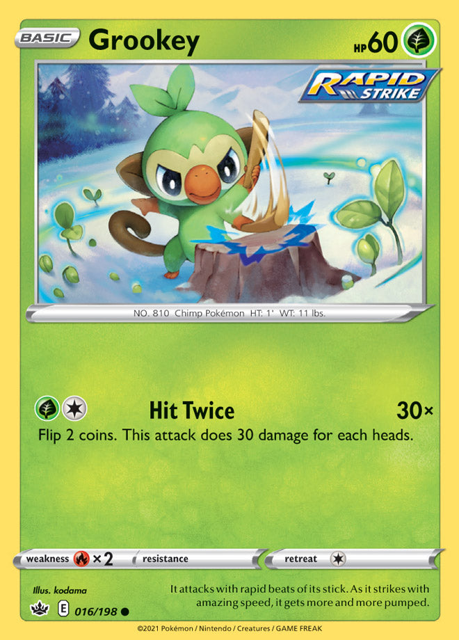 0016 Grookey Common Chilling Reign
