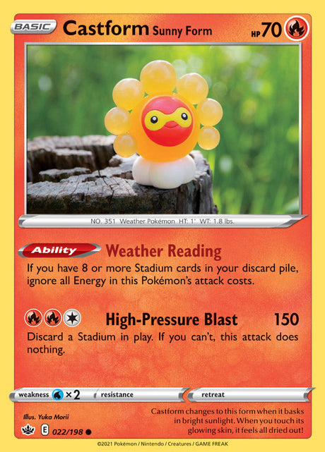 Pokemon Chilling Reign Castform Sunny Form #22