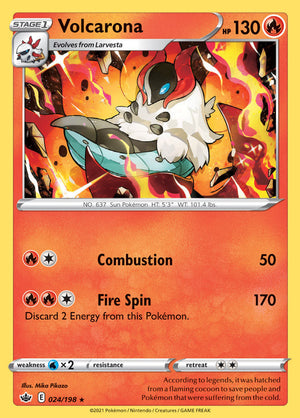 0024 Volcarona Rare Chilling Reign