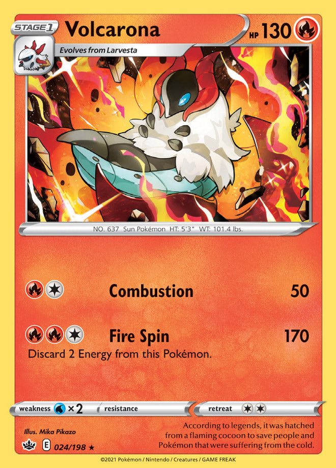 0024 Volcarona  Chilling Reign