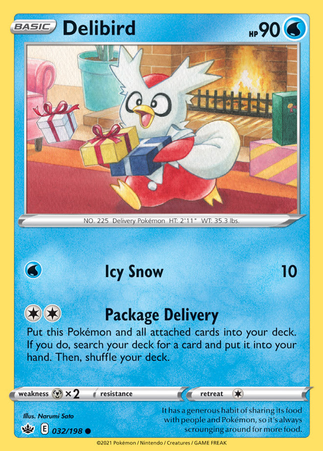 Pokemon Chilling Reign Delibird [Snowflake Stamp] #32