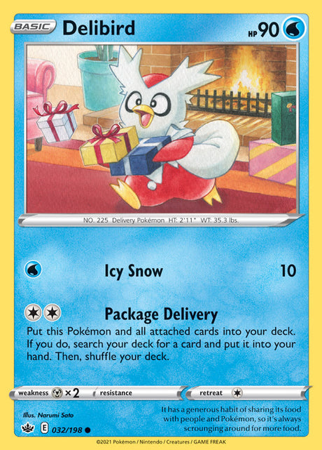 Pokemon Chilling Reign Delibird [Snowflake Stamp] #32