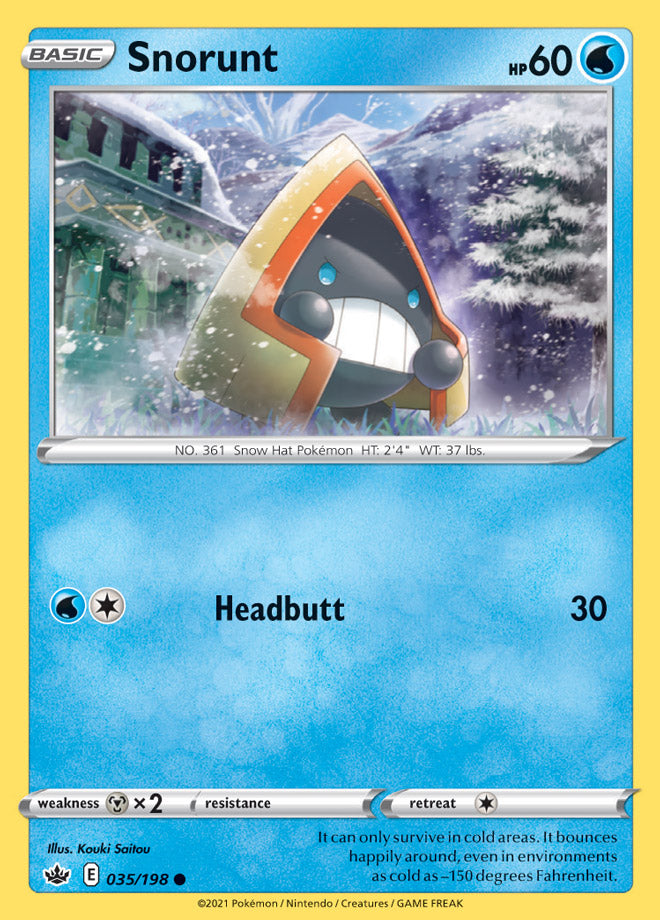 Snorunt #35/198 Common - Chilling Reign Pokemon card