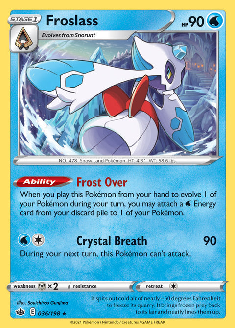 0036 Froslass Holo Rare Chilling Reign