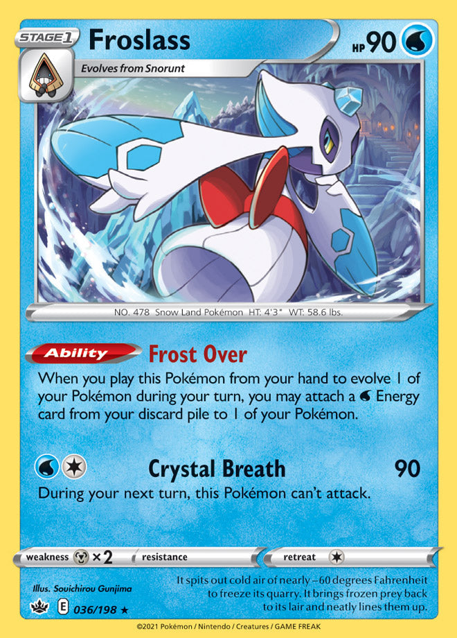0036 Froslass Holo Rare Chilling Reign