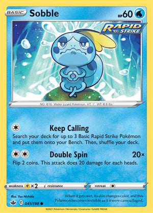 0041 Sobble Common Chilling Reign