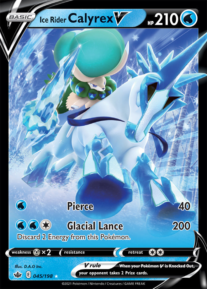 Pokemon Chilling Reign Ice Rider Calyrex VMAX [Snowflake Stamp] #45