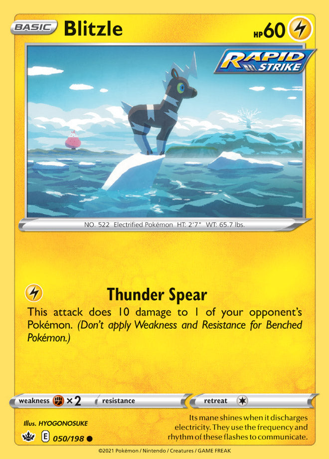 Blitzle #50/198 Common - Chilling Reign Pokemon card