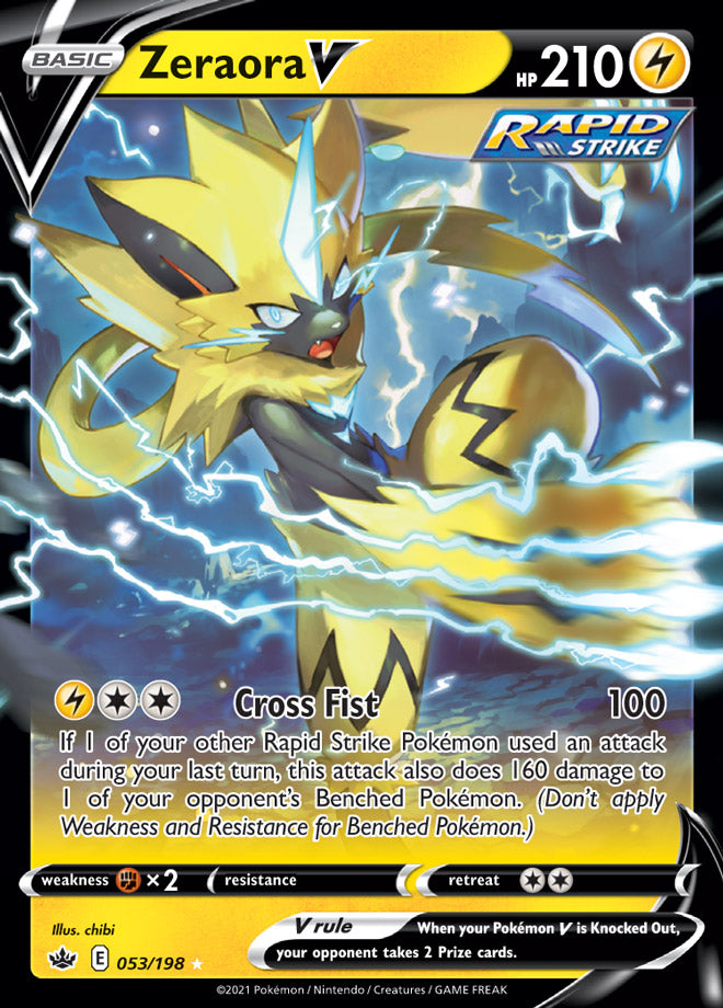 Zeraora #53/198 Ultra Rare - Chilling Reign Pokemon card