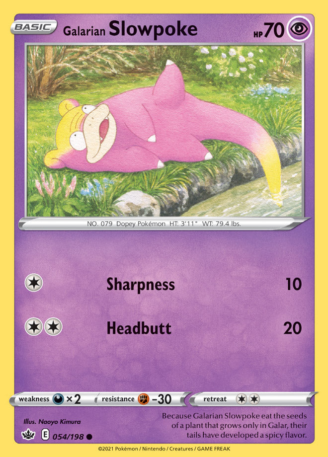 Slowpoke #54/198 Common - Chilling Reign Pokemon card