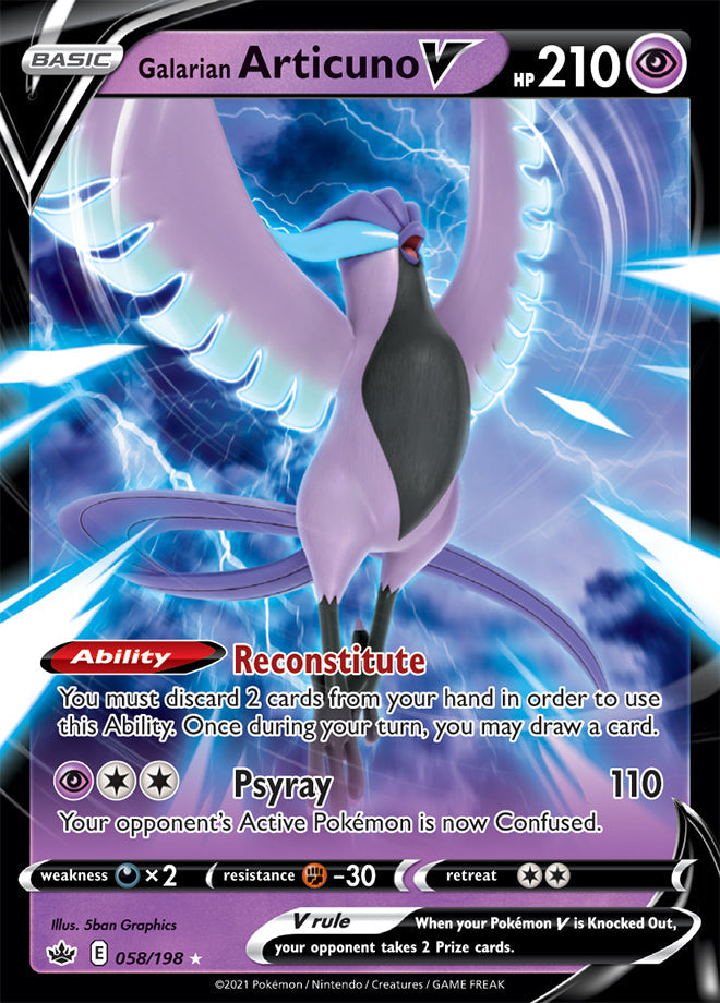 Articuno #58/198 Ultra Rare - Chilling Reign Pokemon card
