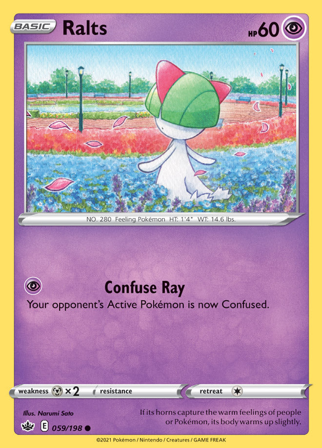 Ralts #59/198 Common - Chilling Reign Pokemon card