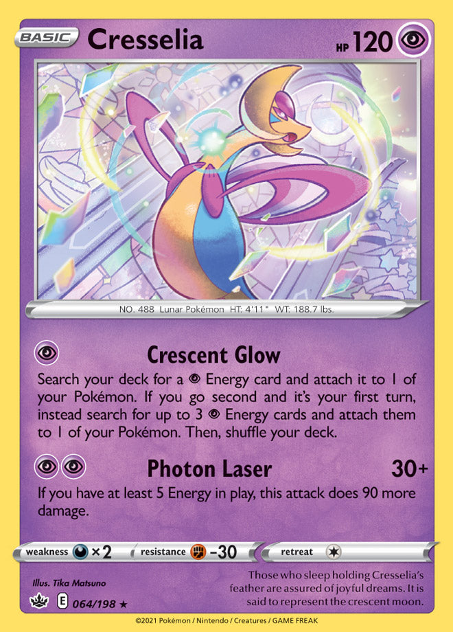 Cresselia #64/198 Holo Rare - Chilling Reign Pokemon card
