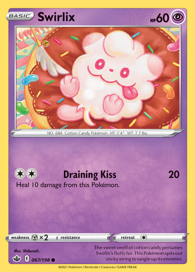 Swirlix #67/198 Common - Chilling Reign Pokemon card