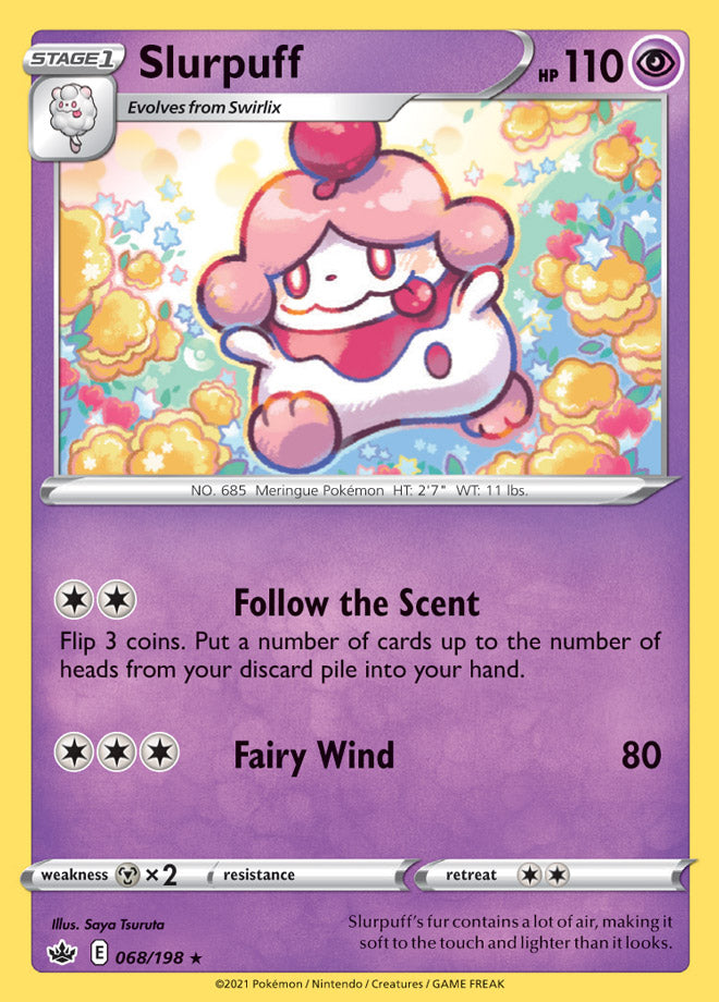 Slurpuff #68/198 Rare - Chilling Reign Pokemon card