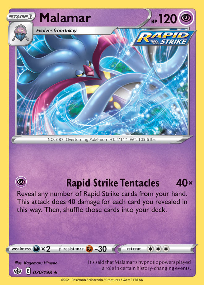 Malamar #70/198 Rare - Chilling Reign Pokemon card