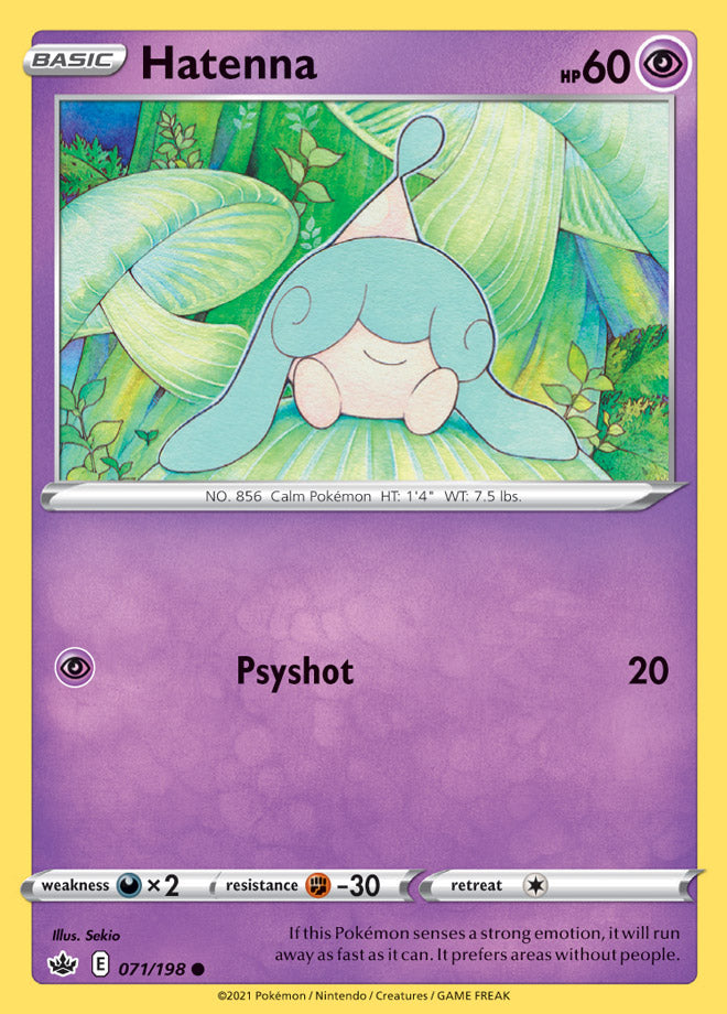 Hatenna #71/198 Common - Chilling Reign Pokemon card