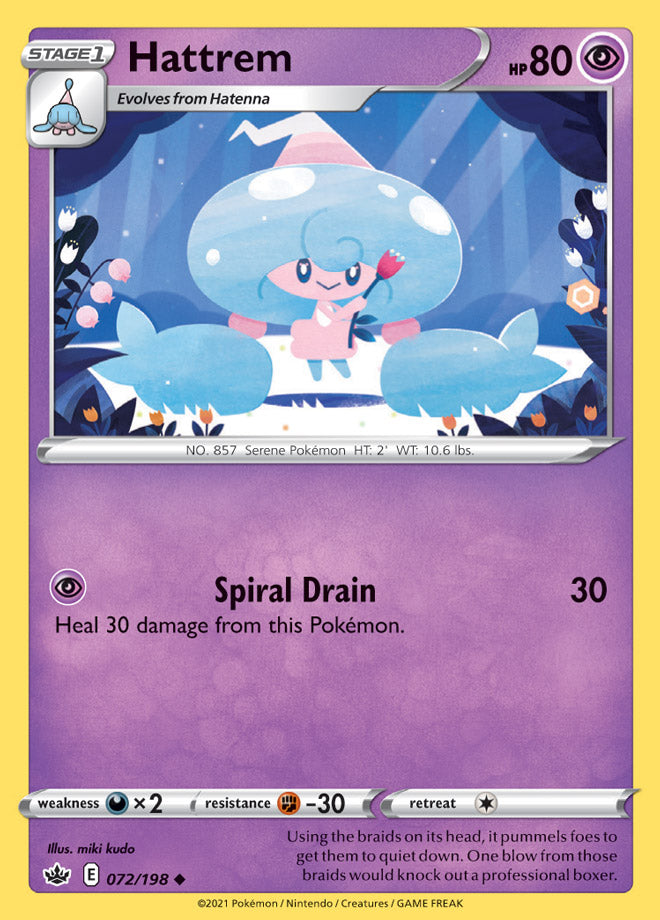 Hattrem #72/198 Uncommon - Chilling Reign Pokemon card
