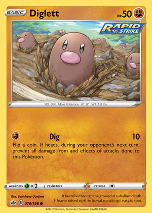 0076 Diglett Common Chilling Reign