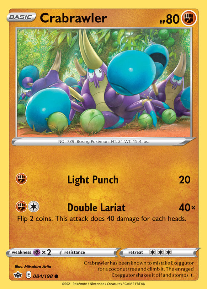 Crabrawler #84/198 Common - Chilling Reign Pokemon card