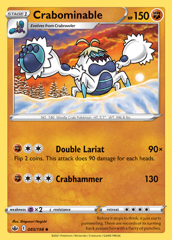 Crabominable #85/198 Uncommon - Chilling Reign Pokemon card