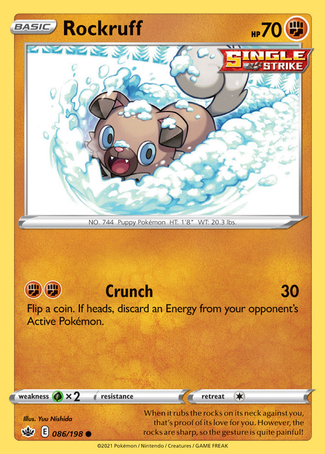 Rockruff #86/198 Common - Chilling Reign Pokemon card