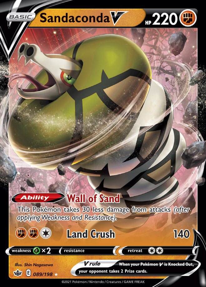 Sandaconda #89/198 Ultra Rare - Chilling Reign Pokemon card