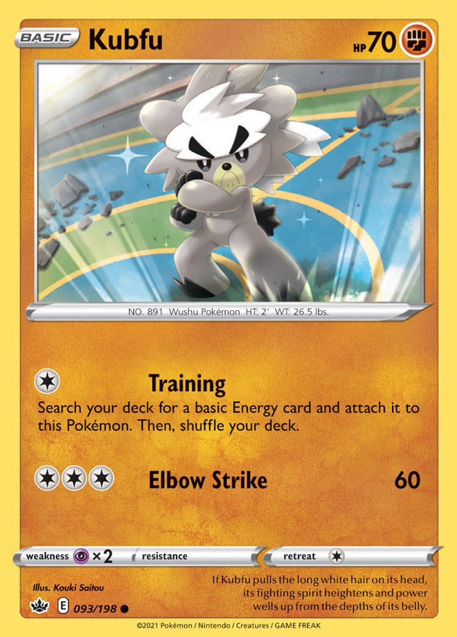 Kubfu #93/198 Common - Chilling Reign Pokemon card