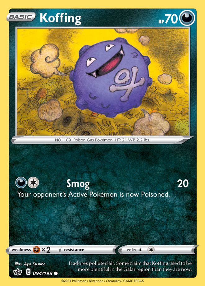 Koffing #94/198 Common - Chilling Reign Pokemon card