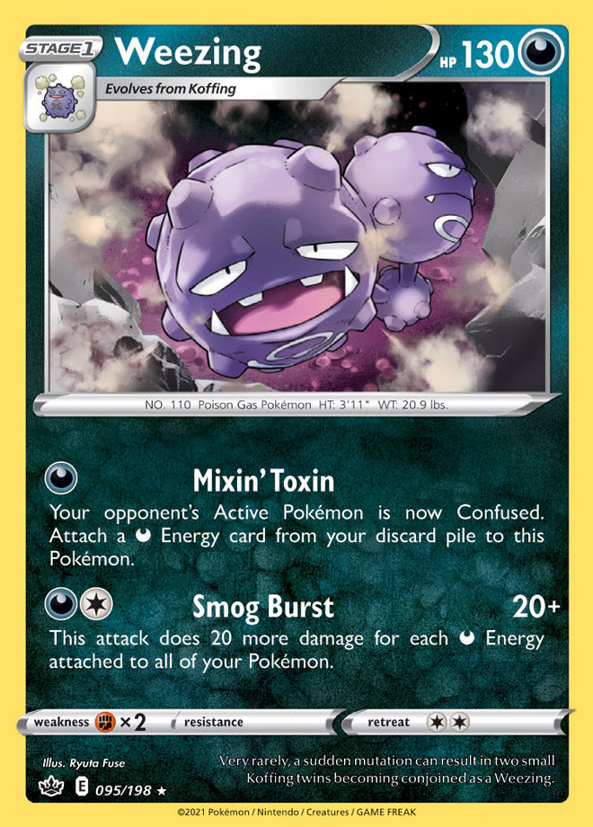 Weezing #95/198 Rare - Chilling Reign Pokemon card