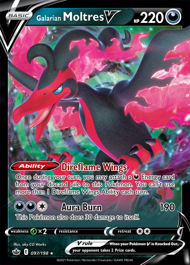 Moltres #97/198 Ultra Rare - Chilling Reign Pokemon card