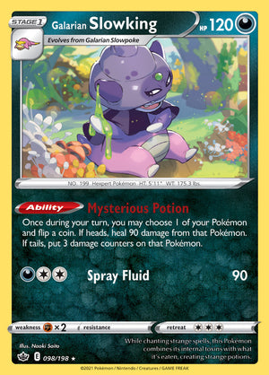 0098 Slowking Holo Rare Chilling Reign