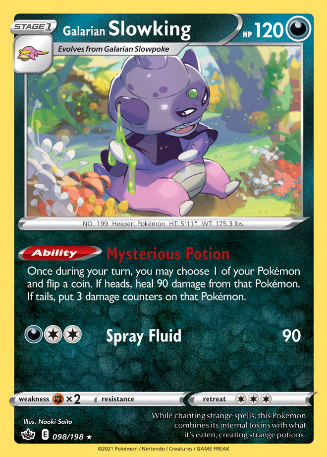 Slowking #98/198 Holo Rare - Chilling Reign Pokemon card
