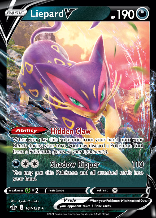 Liepard #104/198 Ultra Rare - Chilling Reign Pokemon card