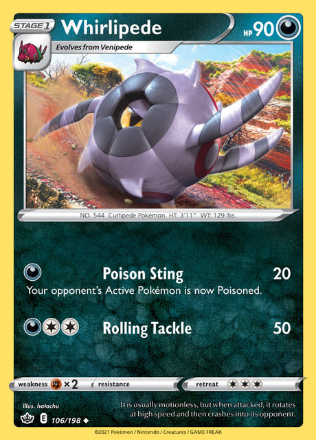 Pokemon Chilling Reign Whirlipede #106