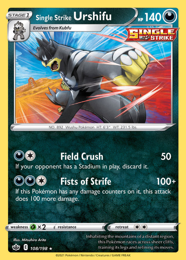 Pokemon Chilling Reign Single Strike Urshifu #108