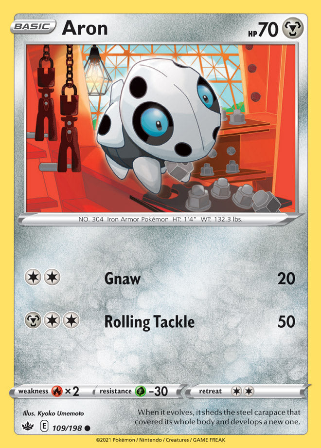 Aron #109/198 Common - Chilling Reign Pokemon card