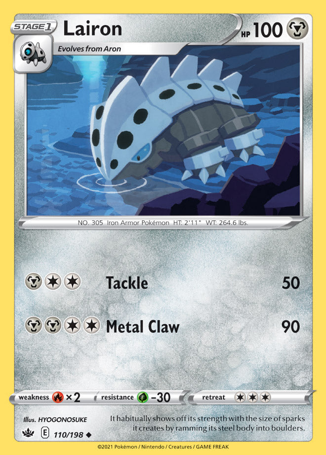 Lairon #110/198 Uncommon - Chilling Reign Pokemon card