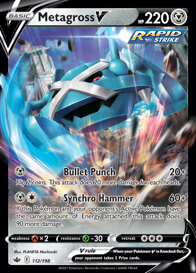 Metagross #112/198 Ultra Rare - Chilling Reign Pokemon card