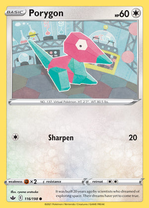 0116 Porygon Common Chilling Reign