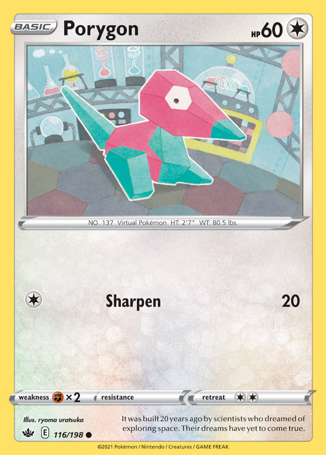 Porygon #116/198 Common - Chilling Reign Pokemon card