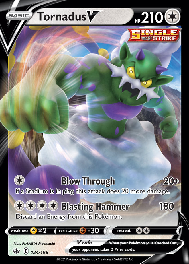 Tornadus #124/198 Ultra Rare - Chilling Reign Pokemon card