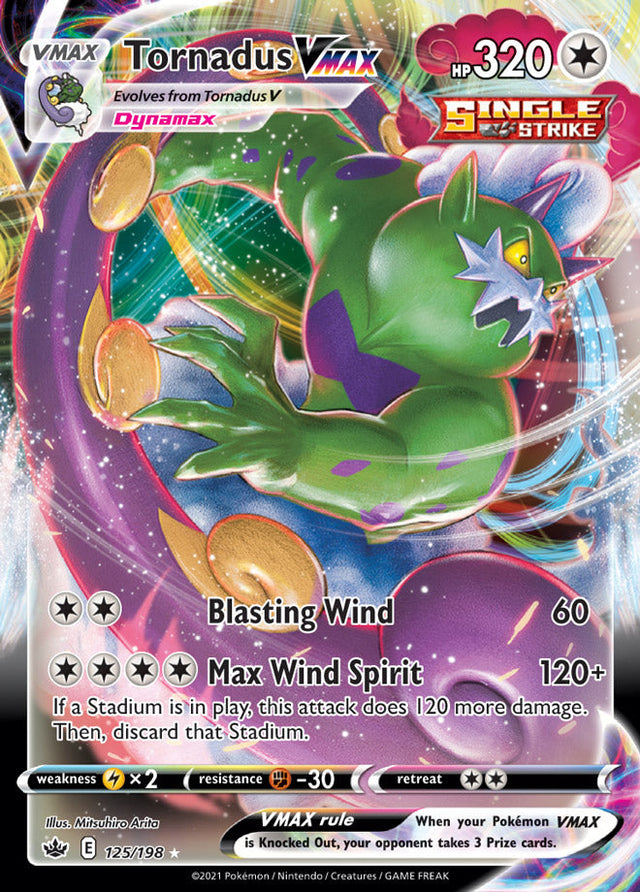 Pokemon Chilling Reign Tornadus VMAX #125