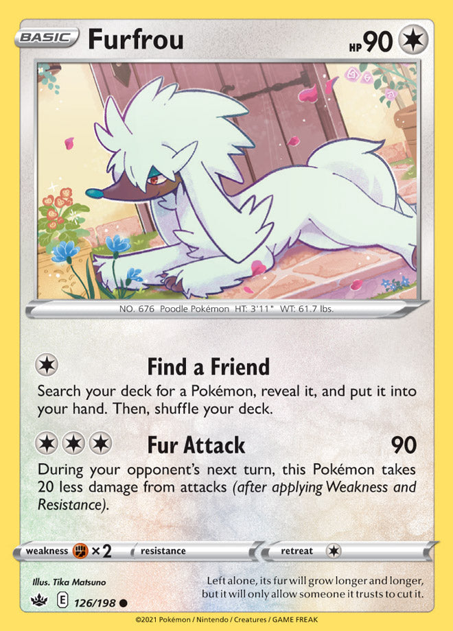Furfrou #126/198 Common - Chilling Reign Pokemon card