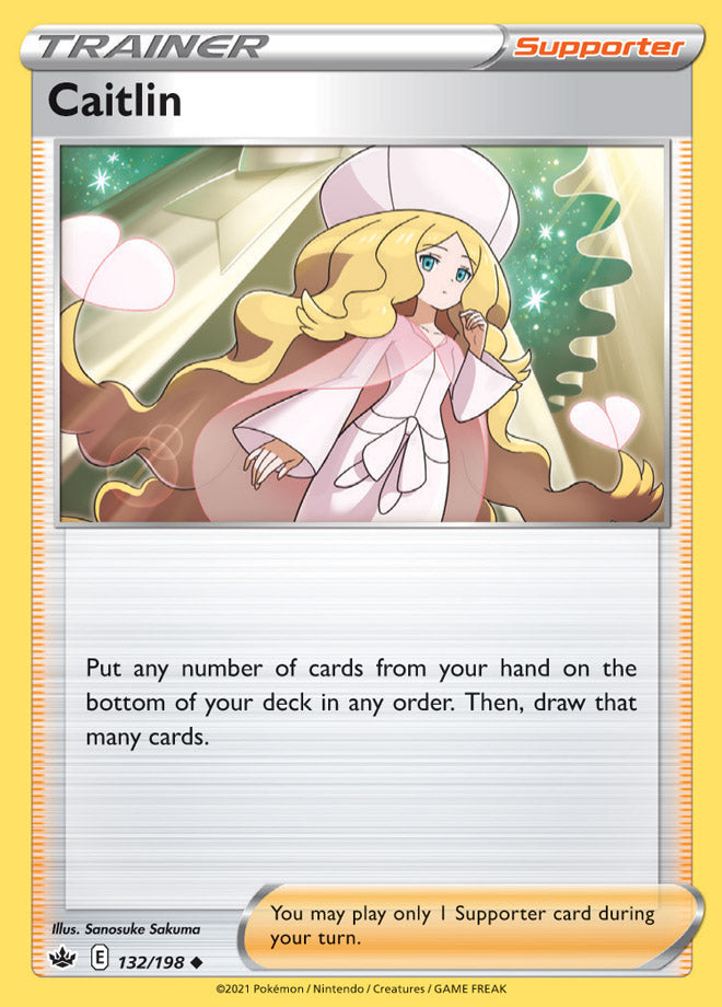 Caitlin #132/198 Uncommon - Chilling Reign Pokemon card
