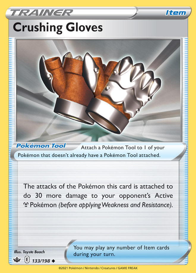 Crushing Gloves #133/198 Uncommon - Chilling Reign Pokemon card