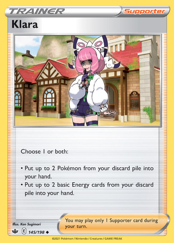 Klara #145/198 Uncommon - Chilling Reign Pokemon card