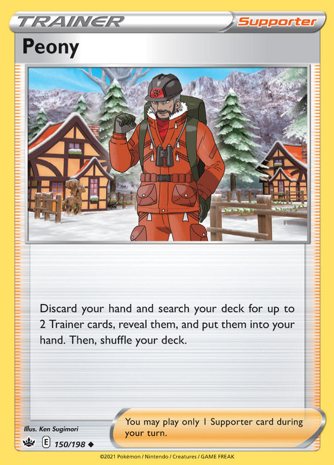 Peony #150/198 Uncommon - Chilling Reign Pokemon card