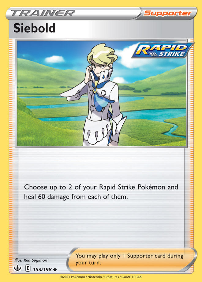 Siebold #153/198 Uncommon - Chilling Reign Pokemon card