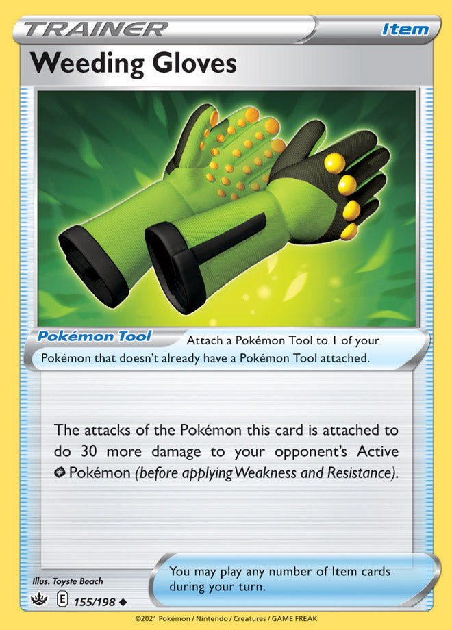 Weeding Gloves #155/198 Uncommon - Chilling Reign Pokemon card